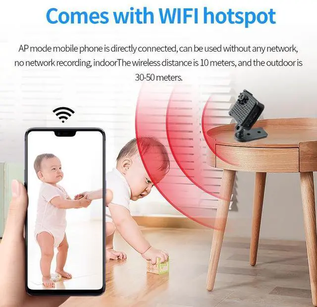 Alt view image 6 of 7 - W18 high-definition camera outdoor sports camera wireless Wifi home camera infrared night vision intelligent monitoring