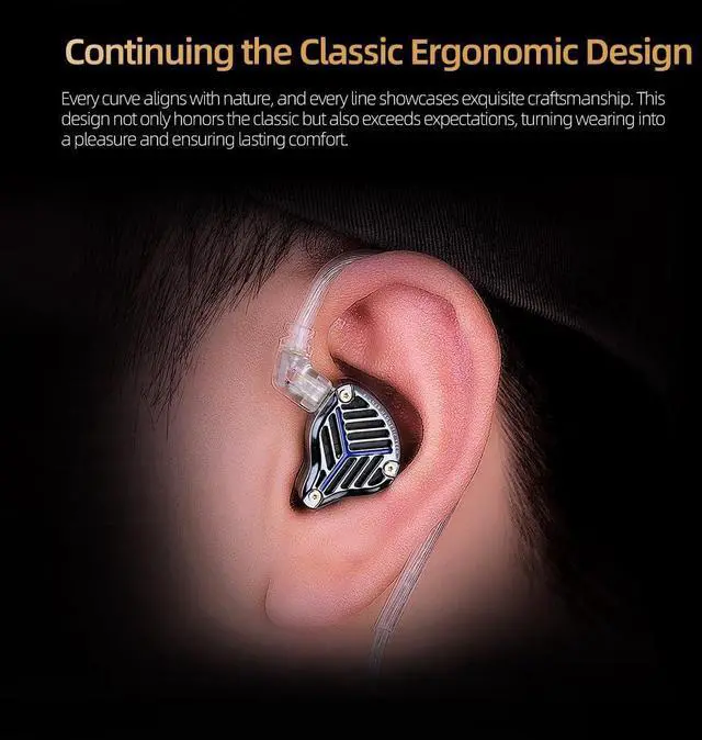 Alt view image 4 of 7 - KZ-PRX iems Earbuds Wired,Fourth-Generation Newly Designed Planar Diaphragm lEM Earphones,3.5mm Plug Headphones,in Ears Monitor,iems for Gaming (with mic, Black1)