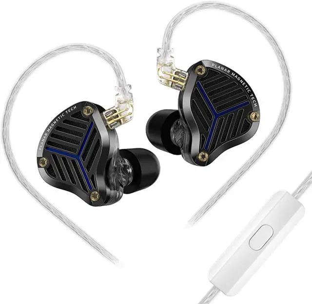 Alt view image 2 of 7 - KZ-PRX iems Earbuds Wired,Fourth-Generation Newly Designed Planar Diaphragm lEM Earphones,3.5mm Plug Headphones,in Ears Monitor,iems for Gaming (with mic, Black1)