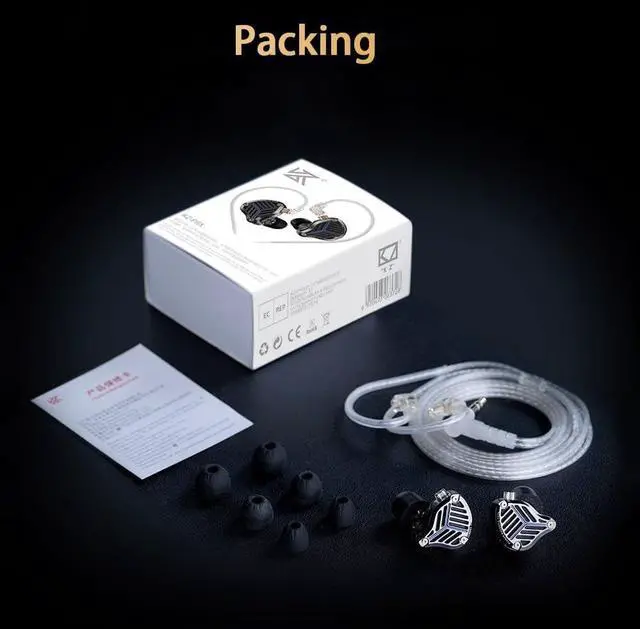 Alt view image 5 of 7 - KZ-PRX iems Earbuds Wired,Fourth-Generation Newly Designed Planar Diaphragm lEM Earphones,3.5mm Plug Headphones,in Ears Monitor,iems for Gaming (with mic, Black1)