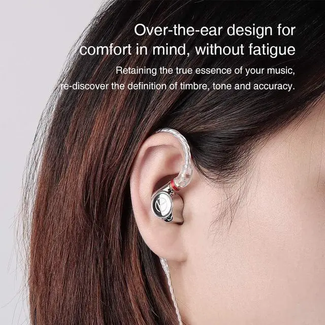 Alt view image 3 of 5 - TRN TA1 in Ear Monitor IEM Earphones,1BA+1DD Hybrid iems for Gaming,8mm Dual-Magnet Dynamic Driver Gaming Earbuds,Wired Earbuds for Singers Musician Audifonos Auriculares