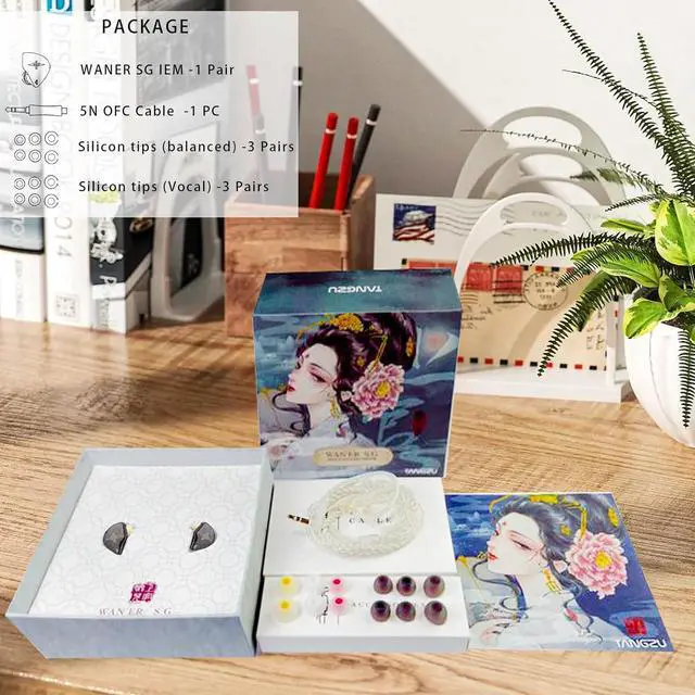 Alt view image 5 of 6 - Wan'er S.G, in Ear Headphones Wired,10 mm Dynamic Driver,in Ear Monitor,Gaming Earbuds,IEM Earphones,with 0.78mm 2 Pin Detachable Cable Brown