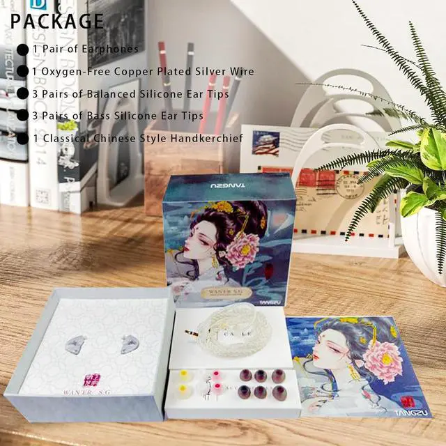 Alt view image 6 of 6 - Wan'er S.G, in Ear Headphones Wired,10 mm Dynamic Driver,in Ear Monitor,Gaming Earbuds,IEM Earphones,with 0.78mm 2 Pin Detachable Cable White