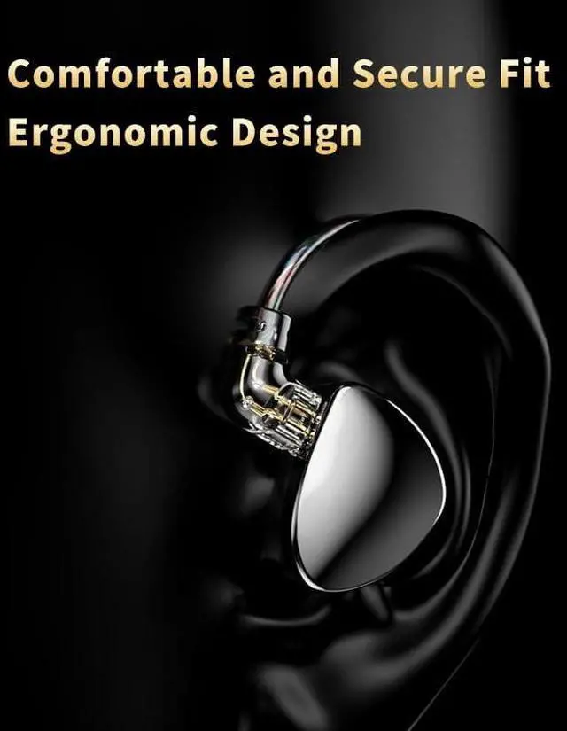 Alt view image 3 of 5 - TRN MT5 in Ear Monitor Earbuds,LCP Diaphragm 10mm Dual Cavity Dynamic Coil Unitm IEM Earphones, iems for Gaming,Detachable Cable Headphones no mic