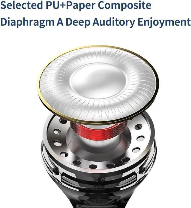 Alt view image 4 of 6 - TRN HiFi Flat IEM Earphones,14.2mm Large Dynamic Driver Unit in Ear Monitor Headphones,Inears iems for Gaming,Ear Buds Wired Type C-with mic Black
