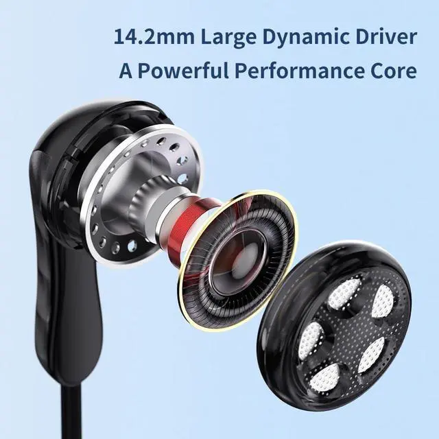Alt view image 3 of 6 - TRN HiFi Flat IEM Earphones,14.2mm Large Dynamic Driver Unit in Ear Monitor Headphones,Inears iems for Gaming,Ear Buds Wired Type C-with mic Black