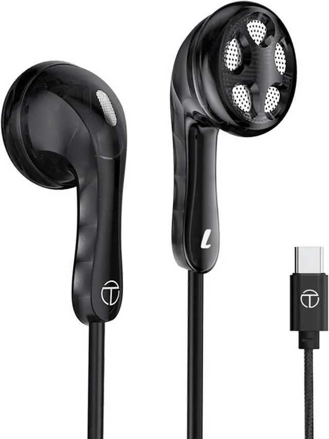 Main image of TRN HiFi Flat IEM Earphones,14.2mm Large Dynamic Driver Unit in Ear Monitor Headphones,Inears iems for Gaming,Ear Buds Wired Type C-with mic Black
