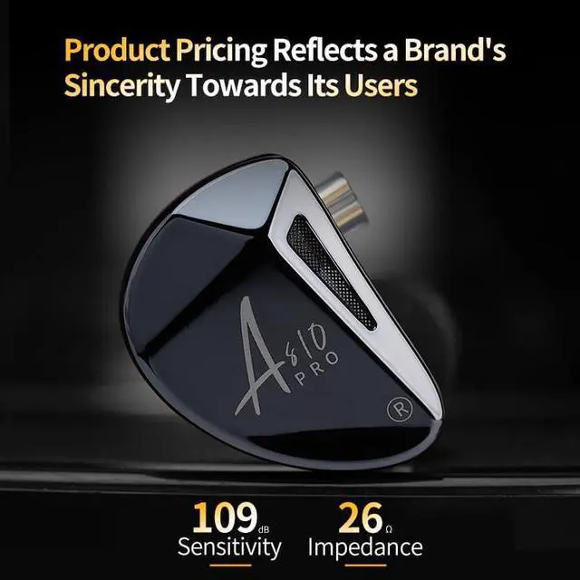 Alt view image 2 of 7 - KZ AS10 PRO 5 BA lEM Earphones, 3.5mm Headphones,Earphones with Cord,Earbuds Wired