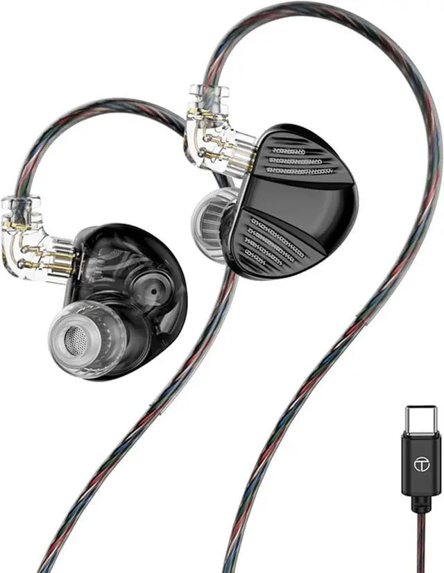 Main image of V10 PRO Dual Dynamic Driver and Dual Balanced Armature Hybrid Earphones,in Ear Monitor Headphones,IEM Wired Earbuds,HiFi Ear Phones,3.5mm/usbc Headphones