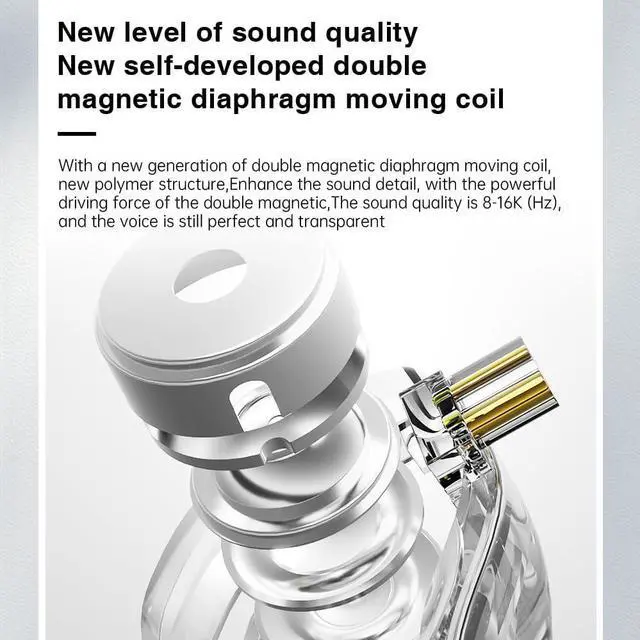 Alt view image 2 of 7 - ND IEM,in Ear Monitor Earphones, High Performance Dynamic Headphones,iems for Gaming,Wired Earbuds with Microphone GreenType C    no mic