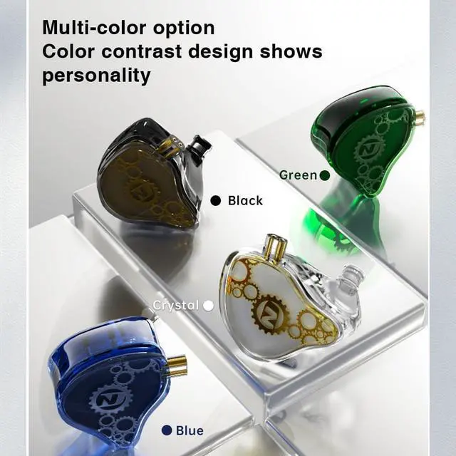 Alt view image 7 of 7 - ND IEM,in Ear Monitor Earphones, High Performance Dynamic Headphones,iems for Gaming,Wired Earbuds with Microphone GreenType C    no mic