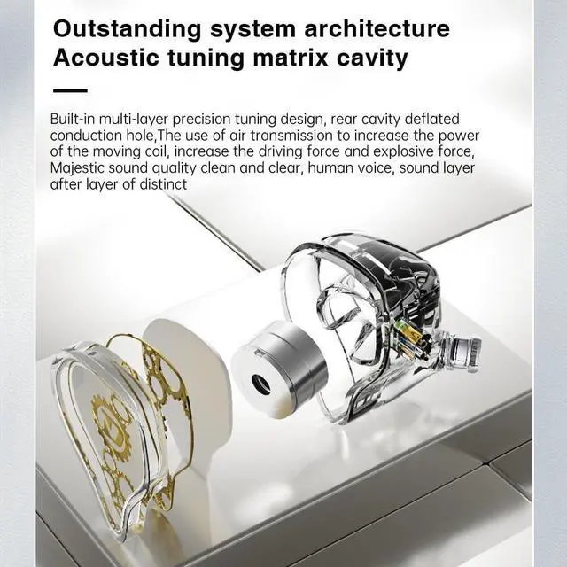 Alt view image 5 of 7 - ND IEM,in Ear Monitor Earphones, High Performance Dynamic Headphones,iems for Gaming,Wired Earbuds with Microphone GreenType C    no mic