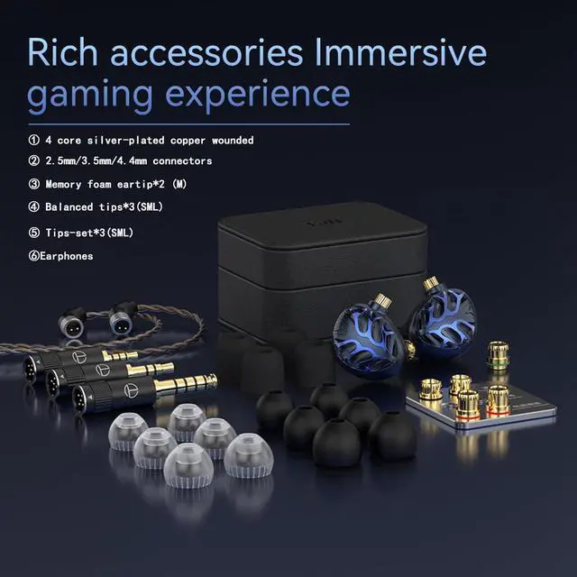 Alt view image 6 of 6 - TRN Azure Dragon 14.6mm Diaphragm Earphone,Ear Buds Wired,Wired Earbuds,in Ear Monitor,Earphones Wired,Ear Phones,2.5/3.5/4.4mm Plug Headphones