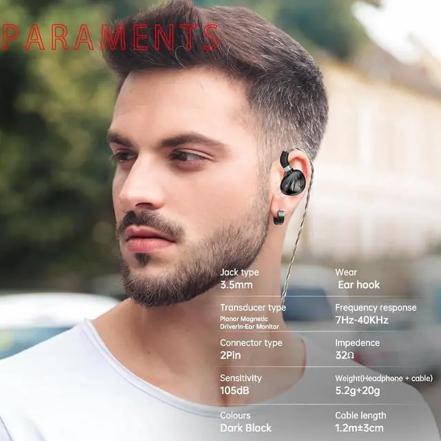 Alt view image 7 of 7 - TRN Rosefinch in Ear Monitor,12 mm Magnetic Drivers,Gaming Earbuds,IEM Earphones,Detachable Cable,3.5mm Plug