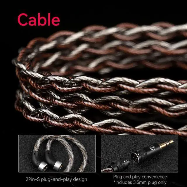 Alt view image 2 of 7 - TRN Rosefinch in Ear Monitor,12 mm Magnetic Drivers,Gaming Earbuds,IEM Earphones,Detachable Cable,3.5mm Plug