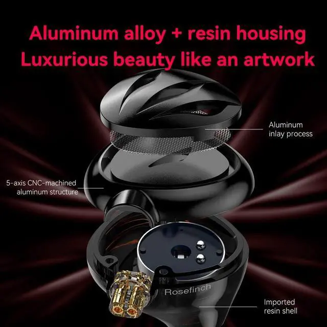 Alt view image 4 of 7 - TRN Rosefinch in Ear Monitor,12 mm Magnetic Drivers,Gaming Earbuds,IEM Earphones,Detachable Cable,3.5mm Plug