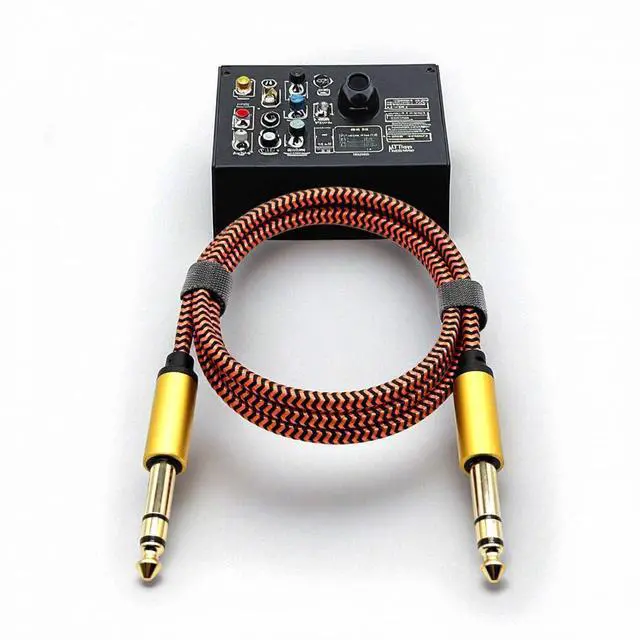 Alt view image 4 of 5 - gold-plated 3-core 6.35mm audio cable for direct connectionbetween two devices (for use with TRS interface of mixing console and guitaramplifier