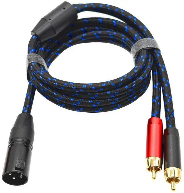 Main image of Cross-border three-core Cardan plug-to-dual lotus microphone mixing console audio connection cable XLRto 2RCA audio cable