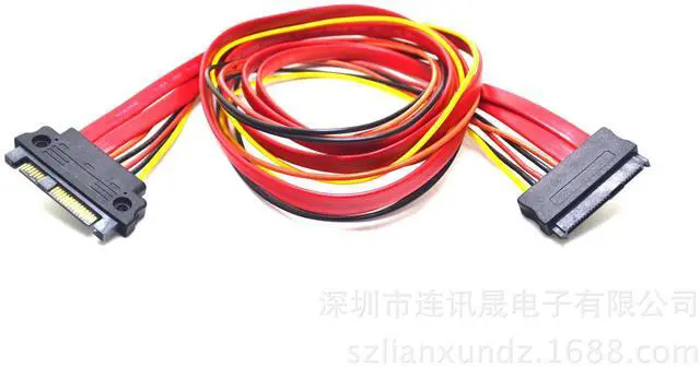 Alt view image 6 of 6 - SAS29P Male to Female Extension Cable ServerPowerData CableComputer Data Cable 8482 Extension Cable 0.5M