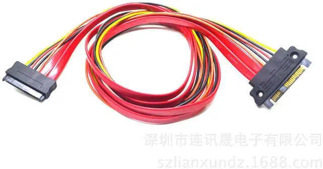 Alt view image 4 of 6 - SAS29P Male to Female Extension Cable ServerPowerData CableComputer Data Cable 8482 Extension Cable 0.5M