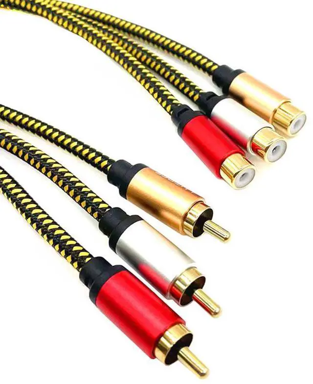 Alt view image 3 of 4 - Lotus Six-Head Video Audio Cable 3RcA Male to female Television, DV Set-top Box, Dance Mat, Game Extension Cable 0.5M
