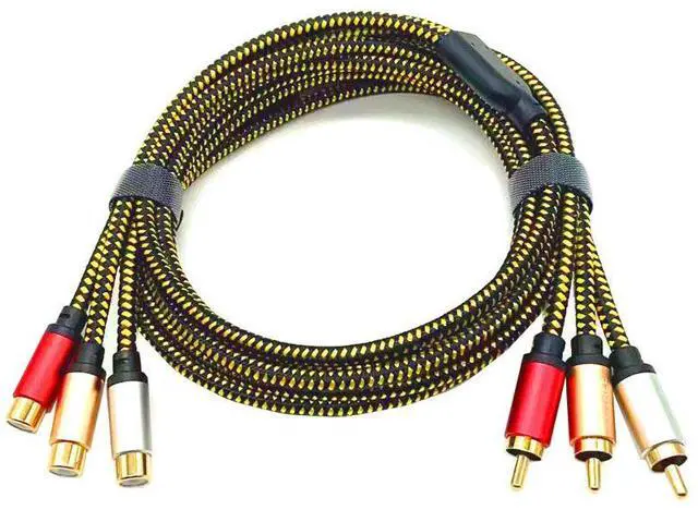 Main image of Lotus Six-Head Video Audio Cable 3RcA Male to female Television, DV Set-top Box, Dance Mat, Game Extension Cable 0.5M