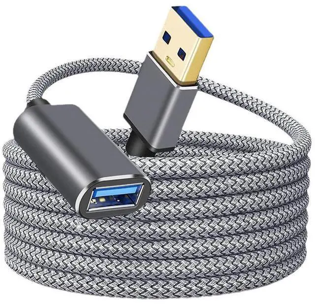 Main image of US8 3.0 extension cable (male to female) for 5GB data transfer, woven data cable, game console controller charging extension cable 1M