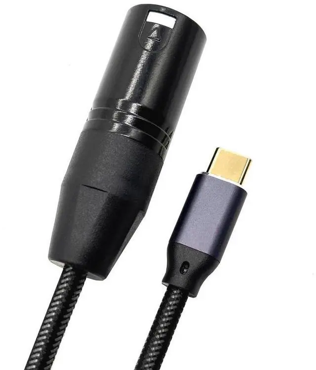Alt view image 4 of 4 - USB TYPE-C TO Canon USB C TO XLR MALE mobile phone power amplifier mixing console audio cable
1M