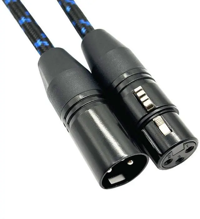 Alt view image 4 of 4 - Injection molded DMX512 stage lighting connection cable braided wire microphone audio cable mixer jack male-female cable  5M