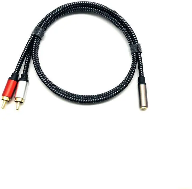 Alt view image 3 of 5 - 3.5mm female-to-dual.lotus male audio cable for spliting one signal into two. t s 3.5mmin diameter and the female end is gold-plated.ltisalso available as a 2RCA male-to-female 0.5M