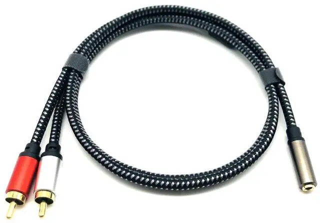 Main image of 3.5mm female-to-dual.lotus male audio cable for spliting one signal into two. t s 3.5mmin diameter and the female end is gold-plated.ltisalso available as a 2RCA male-to-female 0.5M