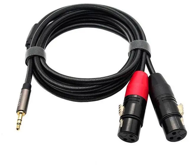 Main image of 3,5mm dualXLR microphone cable souno cara micro!audio cable mixingconsole microphone speaker  0.5M