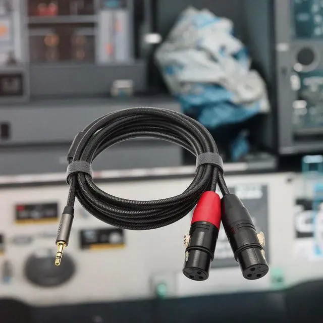 Alt view image 4 of 4 - 3,5mm dualXLR microphone cable souno cara micro!audio cable mixingconsole microphone speaker  0.5M