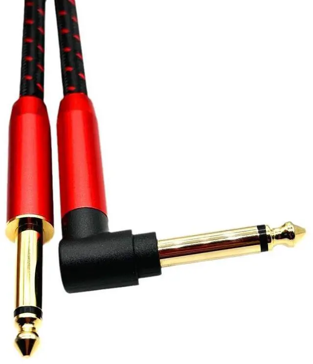 Alt view image 2 of 5 - 6.5mm audio cable for connecting electric guitar, bass sound card, electronic drum, audio shielding and noise reduction cable  1.8M