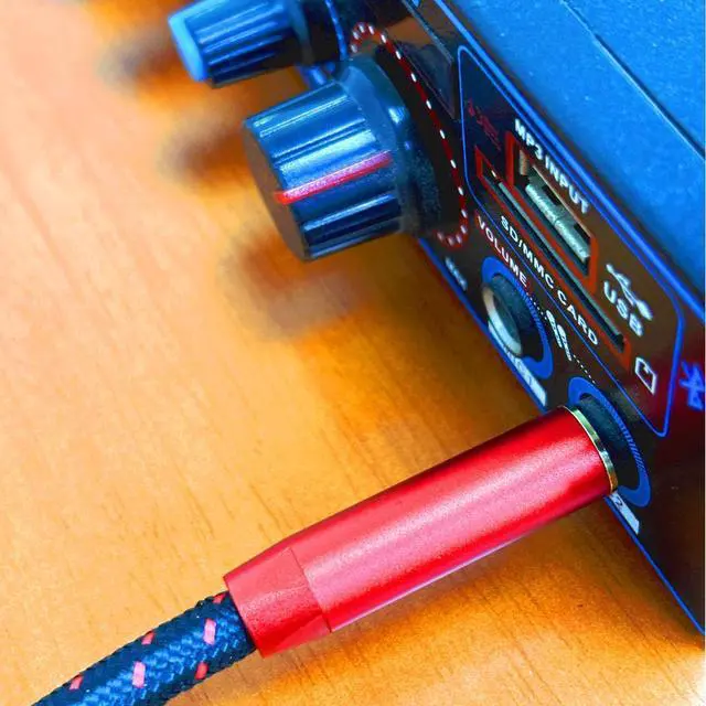 Alt view image 5 of 5 - 6.5mm audio cable for connecting electric guitar, bass sound card, electronic drum, audio shielding and noise reduction cable  1.8M