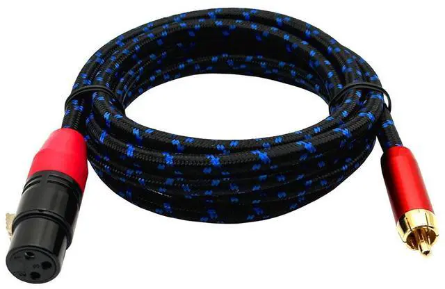 Main image of RCA universal crossover microphone head to XLR cable for connecting RCA to XLR audio line for mixing console and power amplifier   0.6M