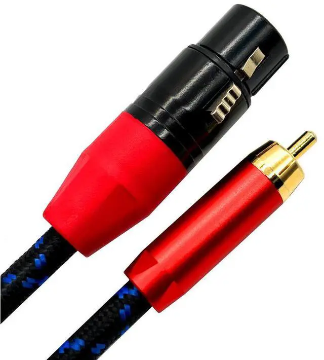 Alt view image 5 of 5 - RCA universal crossover microphone head to XLR cable for connecting RCA to XLR audio line for mixing console and power amplifier   0.6M