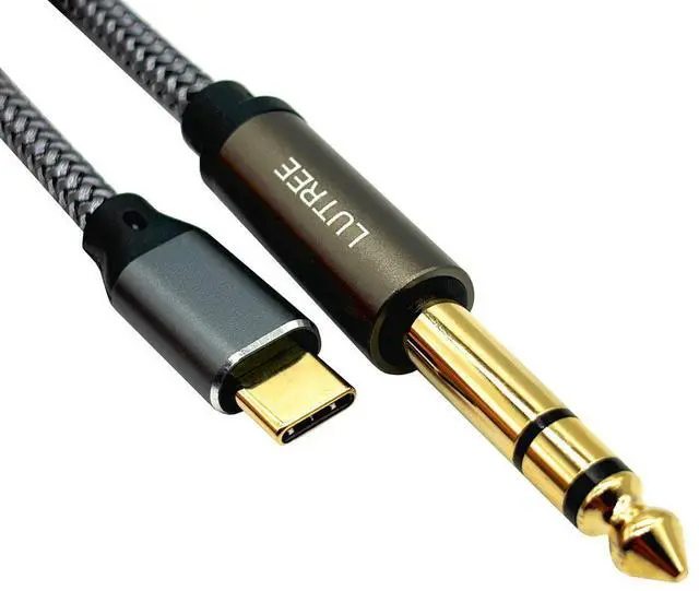Alt view image 5 of 5 - Type-C to 6.35mm 3-pin audio cable for 6.5mm dual-channel TRS mobile amplifier, speaker, mixing console 0.5M