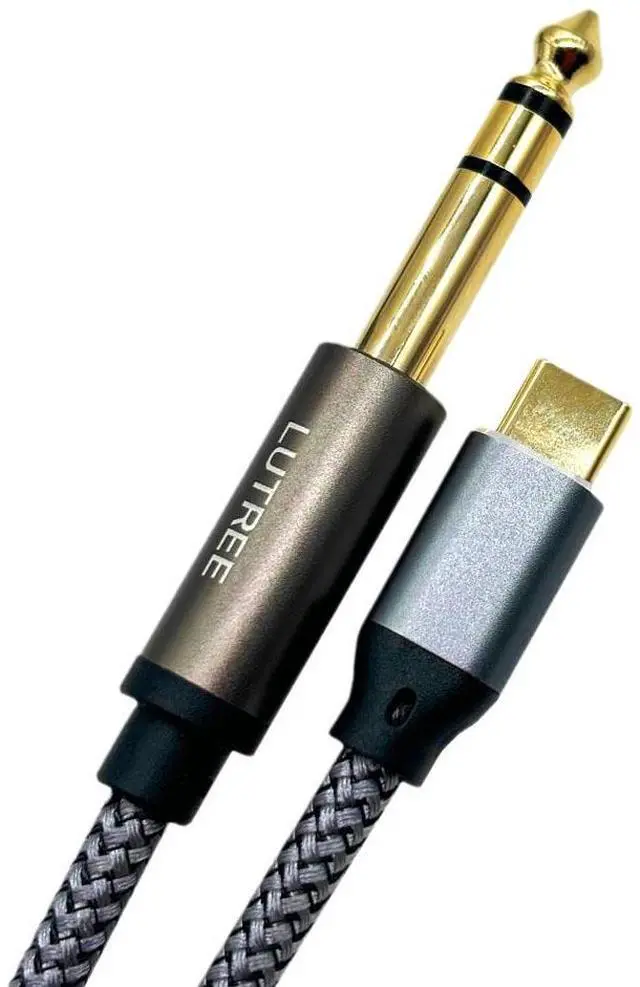 Alt view image 3 of 5 - Type-C to 6.35mm 3-pin audio cable for 6.5mm dual-channel TRS mobile amplifier, speaker, mixing console 0.5M