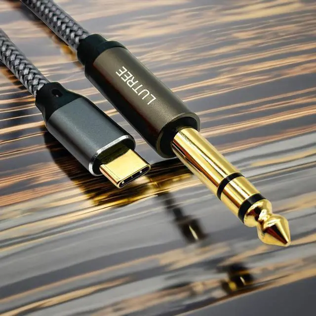 Main image of Type-C to 6.35mm 3-pin audio cable for 6.5mm dual-channel TRS mobile amplifier, speaker, mixing console 0.5M