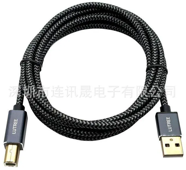 Main image of Green Lan Factory Black UsB Printing Cable- USB2.0 A-B Pure Copper UsB Square Port Printing CableforPrinter Connection 1M