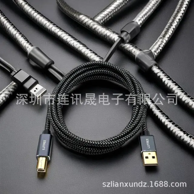Alt view image 2 of 4 - Green Lan Factory Black UsB Printing Cable- USB2.0 A-B Pure Copper UsB Square Port Printing CableforPrinter Connection 1M