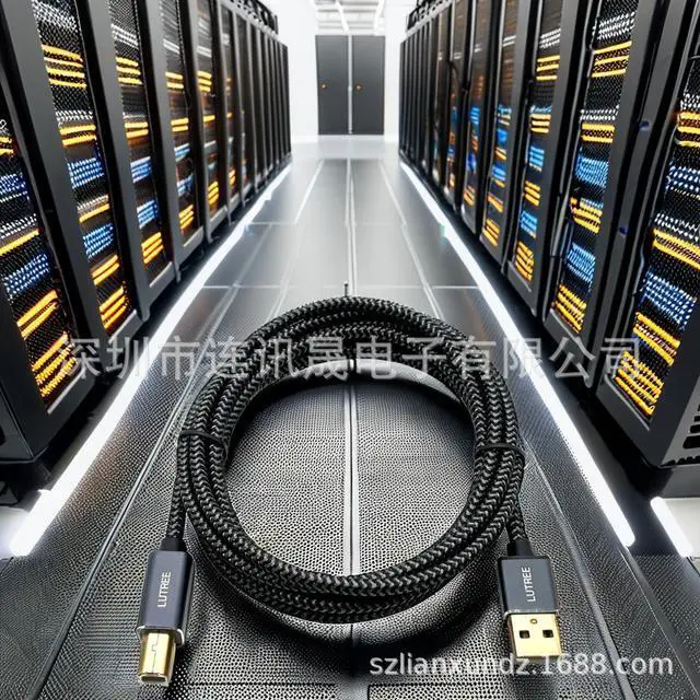 Alt view image 4 of 4 - Green Lan Factory Black UsB Printing Cable- USB2.0 A-B Pure Copper UsB Square Port Printing CableforPrinter Connection 1M