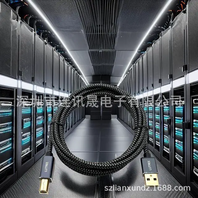 Alt view image 3 of 4 - Green Lan Factory Black UsB Printing Cable- USB2.0 A-B Pure Copper UsB Square Port Printing CableforPrinter Connection 1M