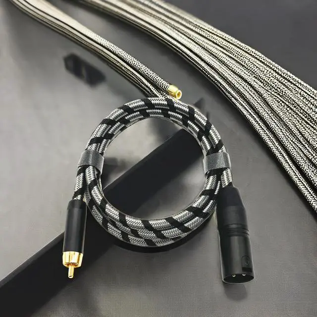 Alt view image 4 of 4 - RCA Lotus cable to Canon male amplifier mixing console av lotus to Canon microphone audio cable to Canon cable   2M