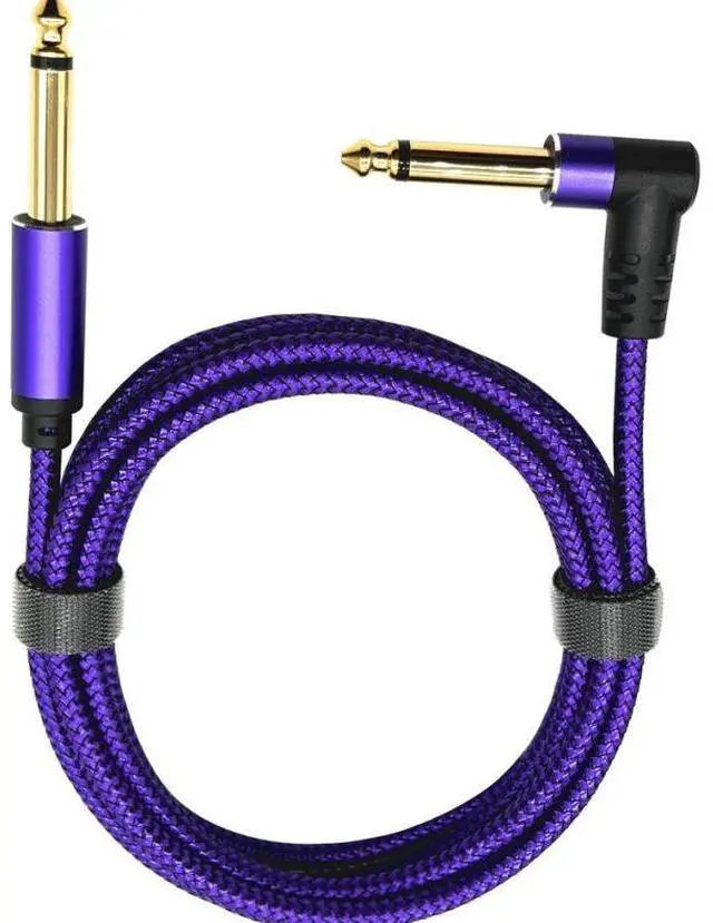 Main image of 6.5 Straight-to-curved head audio cable with two cores 6.35mm microphone, speaker, guitar speaker, power amplifierconnection cable   8M