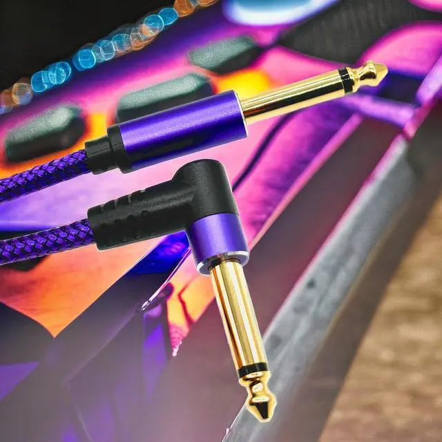 Alt view image 5 of 5 - 6.5 Straight-to-curved head audio cable with two cores 6.35mm microphone, speaker, guitar speaker, power amplifierconnection cable   8M