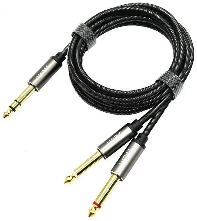 Main image of 6.35mm large three-core to dual 6.5mm large two-core mixing console effects electronic organ audio stage connection cable  1M