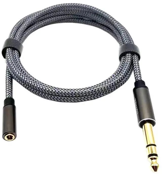 Main image of Gold-plated 6.5mm to 3.5mm audio cable,6.5 male to 3.5 female conversion cable, power amplifier mixer headphone extension cable 1.5M