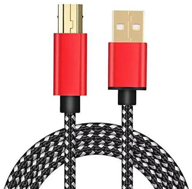 Alt view image 2 of 6 - USB 2.0 Nylon Woven Printer Data Connection Cable -0xygen-Ffree Copper -Computer Notebook Square Port UsB Printing Cable 0.6M